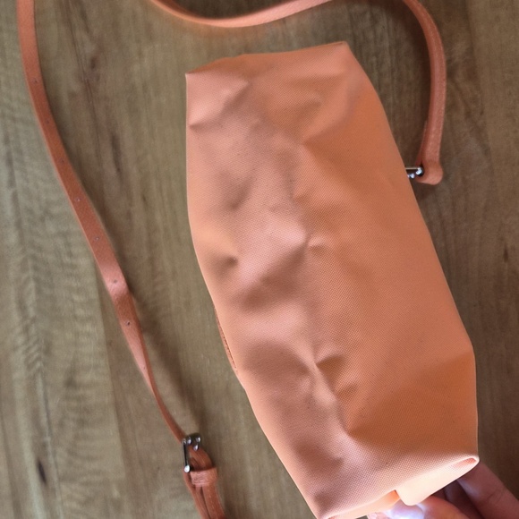 Longchamp Orange Pouch W Handles, Includes Strap & Jelly Cat Charm!!! - Picture 5 of 7